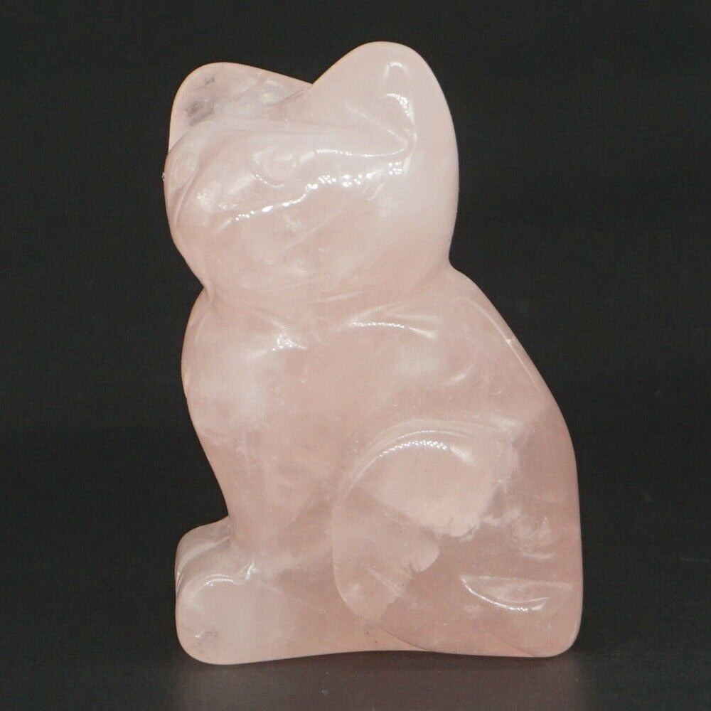 Cat Statue Natural Gemstone Carving Healing