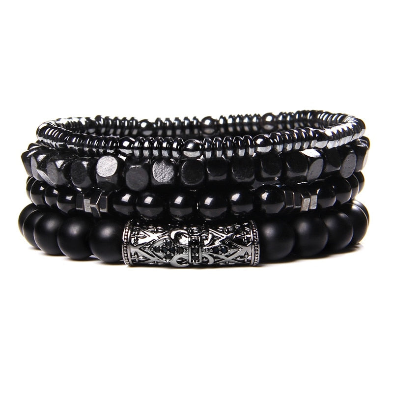 Fashion Natural Stone Beads Men Bracelet Multilayer