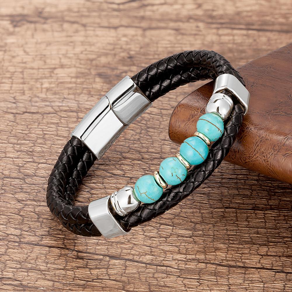 Natural Stone Beads Bracelet For Women Multilayer