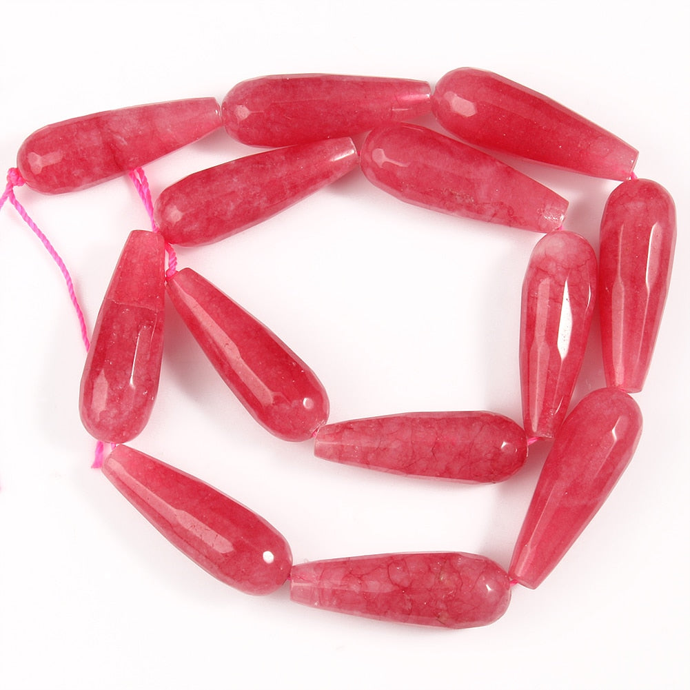 Natural Stone Beads Faceted Quartz Jades Rhodochrosite