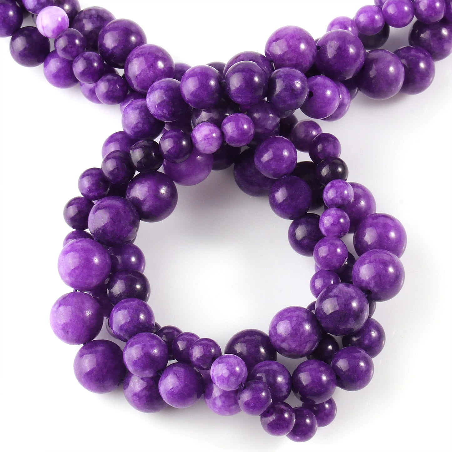 Stone Dark Purple Sugilite Jades Round Loose Beads
