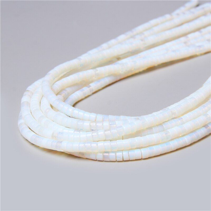 Natural Flat Disc Round Stone Crystal Jades Spacer Beads