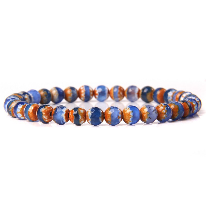 Blue Lapis Tiger Eye Agates Buddha Bracelets