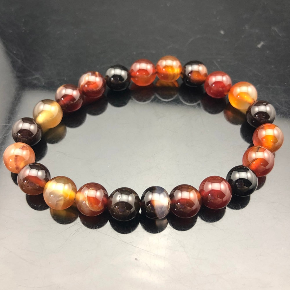 Chakra Quartz Crystal Agate Bracelet Men Natural Stone