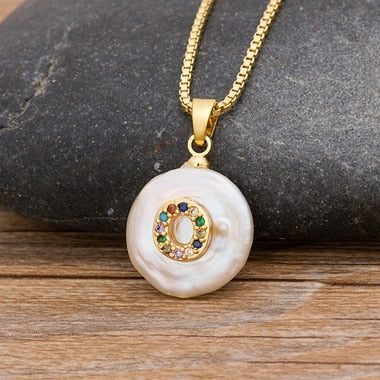 Initial Alphabet A-Z Letters Natural Freshwater Pearl