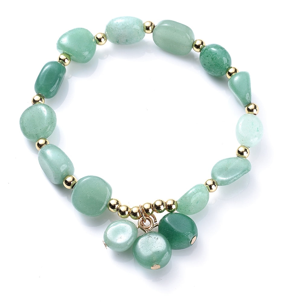 Green Aventurine Stone Bracelet Irregular Beads