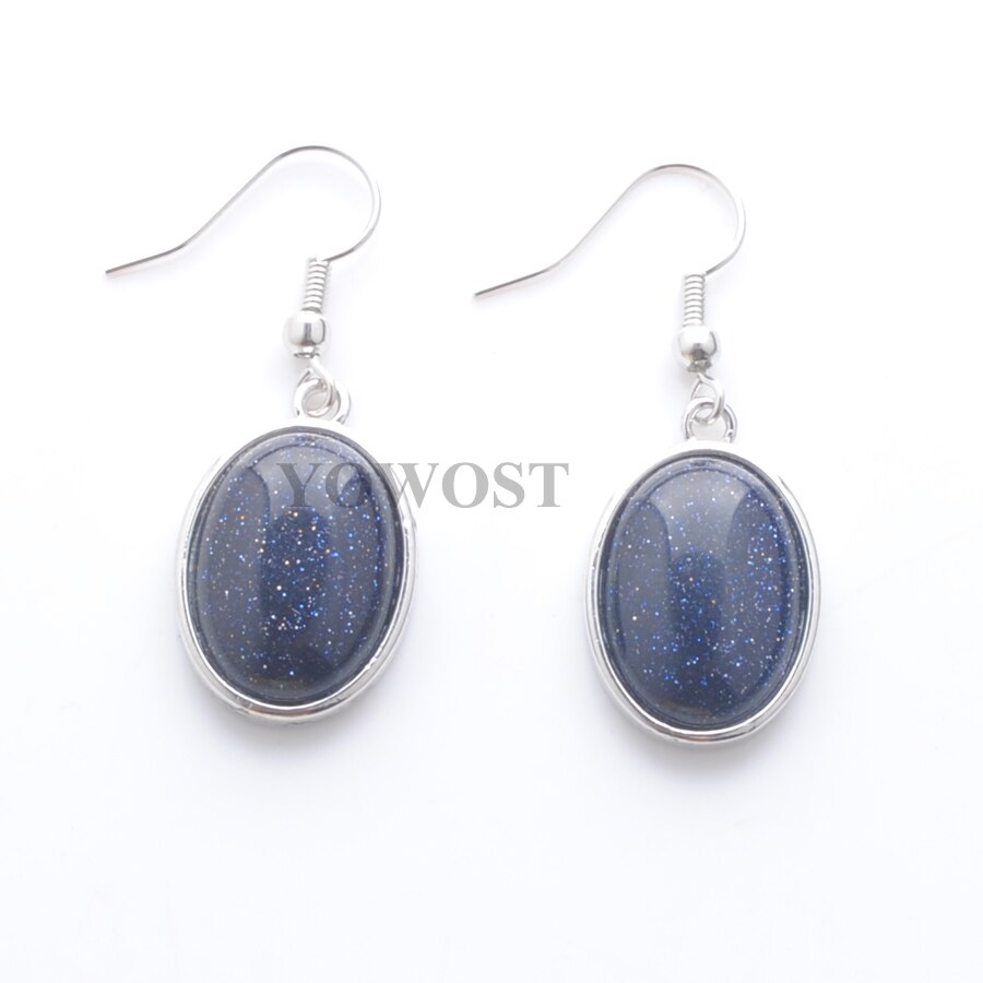 1 Pairs Natural Stone Dangle Earrings Beads