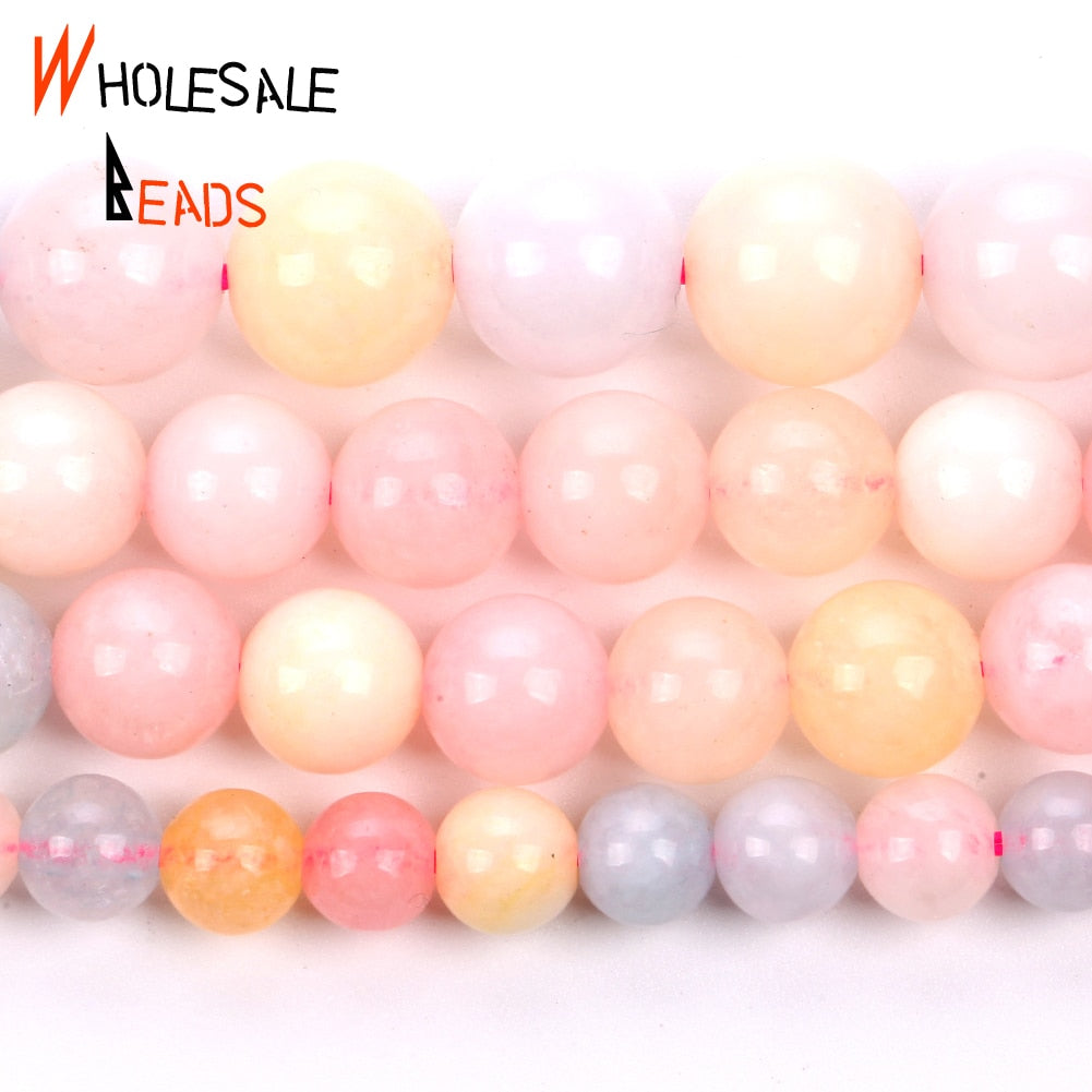 Natural Stone Aquamarines Chalcedony Jades Pink