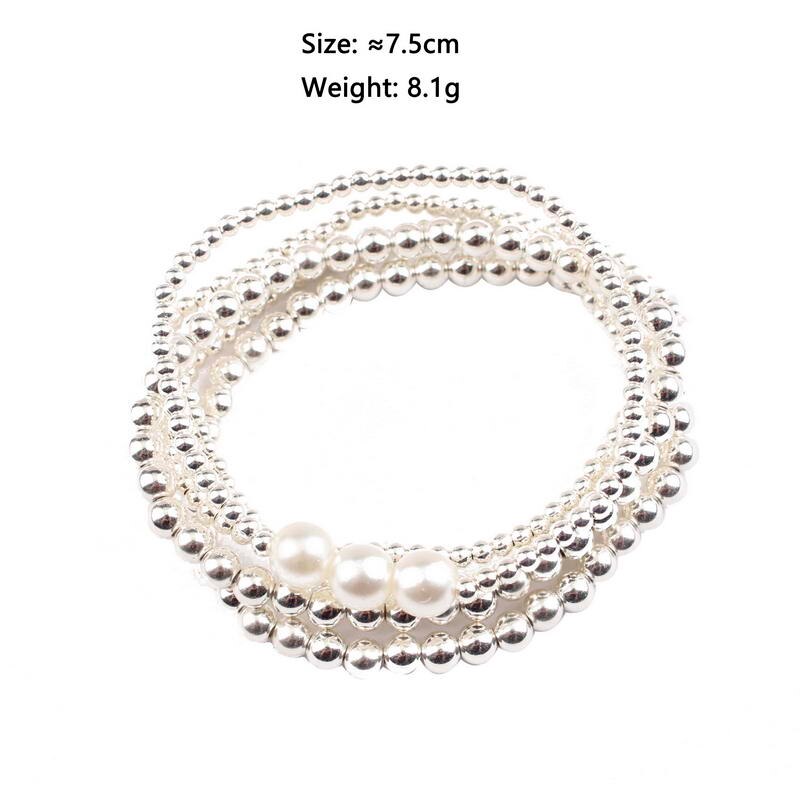 Natural Imitation Pearl String Bracelet Bangles Yoga