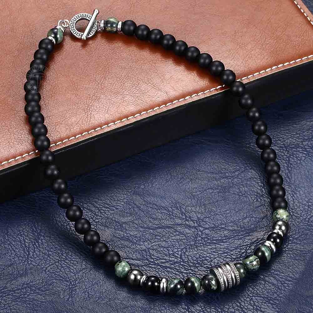 Fashion New Natural Tiger Eyes Map Stone Necklace