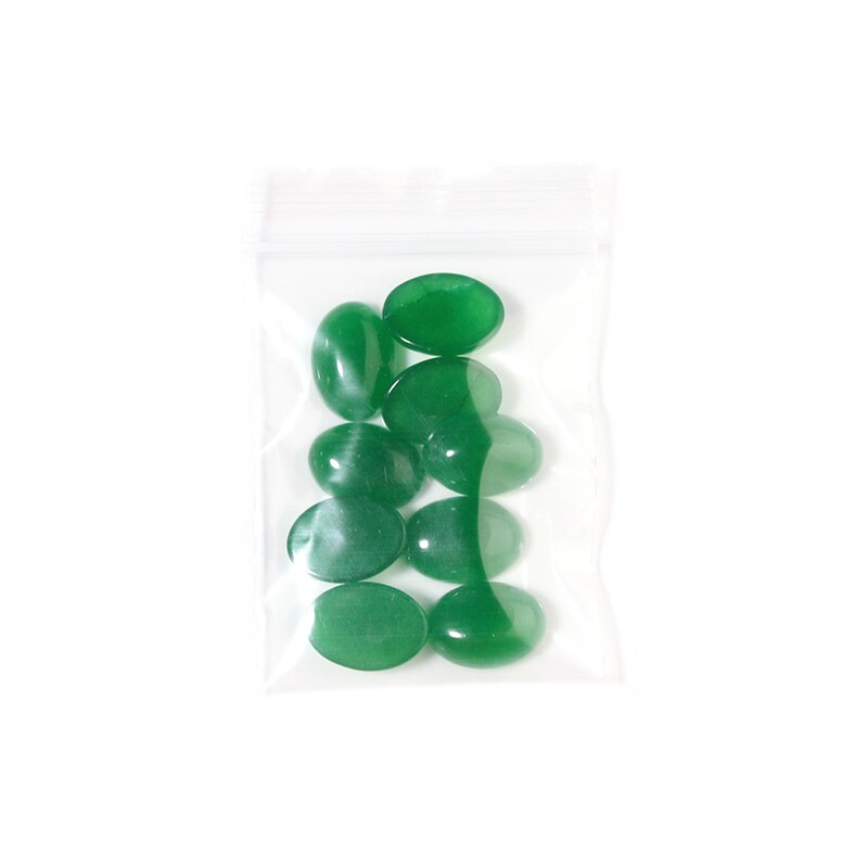 Oval Flatback Green Jade Cabochon Spacers For DIY Jewelry