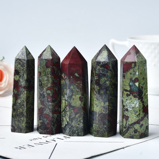 Dragon Blood Stone Crystal Point Reiki Healing Stone