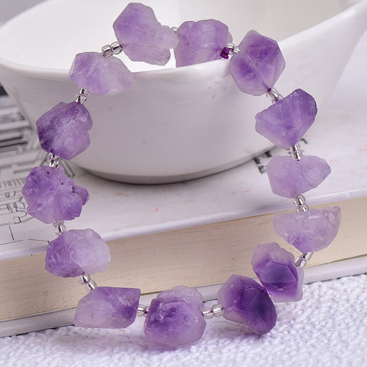 Simple Natural Amethyst Bracelet Crystal Healing