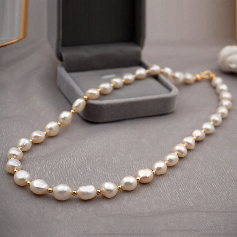 Natural freshwater pearls beaded pearls