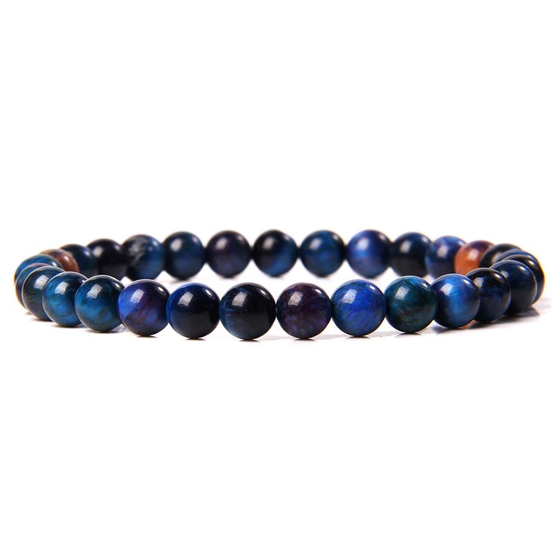 Blue Lapis Tiger Eye Agates Buddha Bracelets