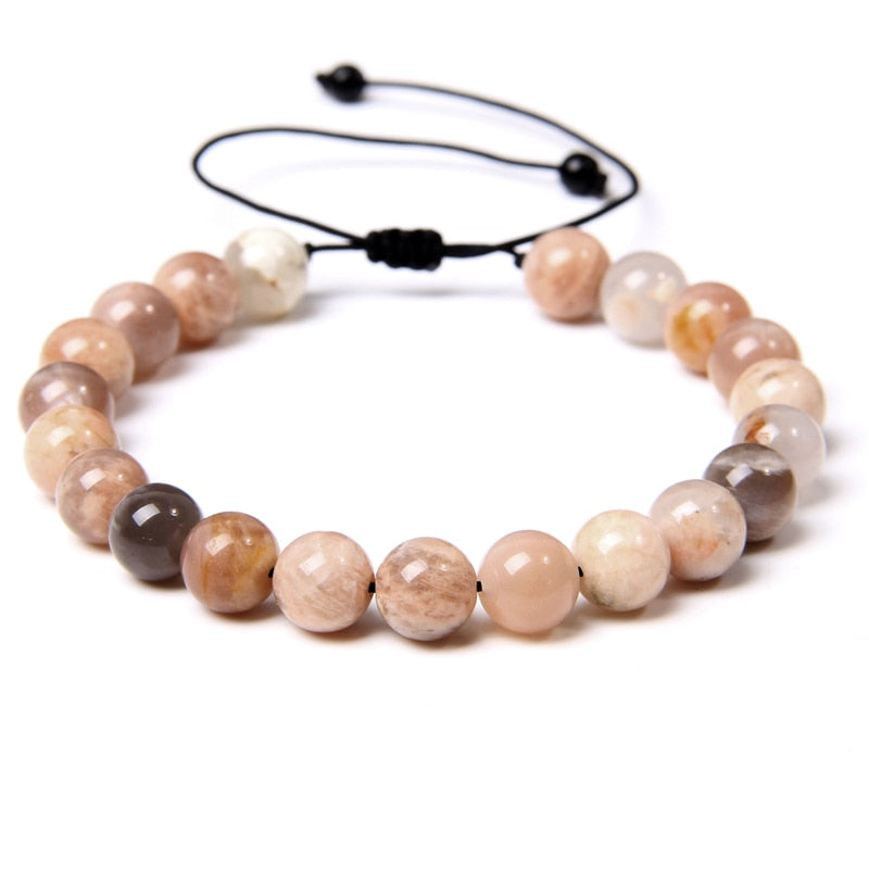 Adjustable Natural Stone Bracelet women Men Minimalist