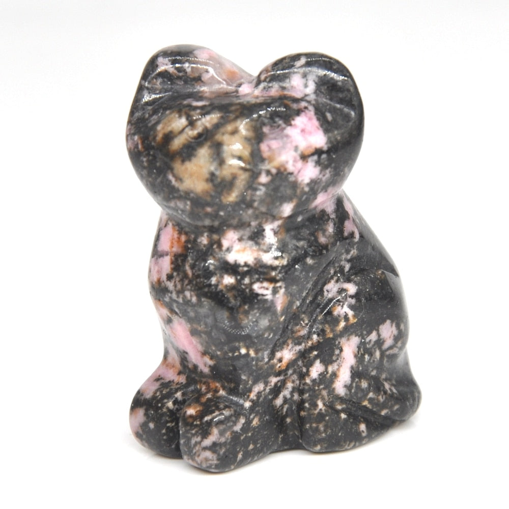 Cat Statue Natural Gemstone Carving Healing