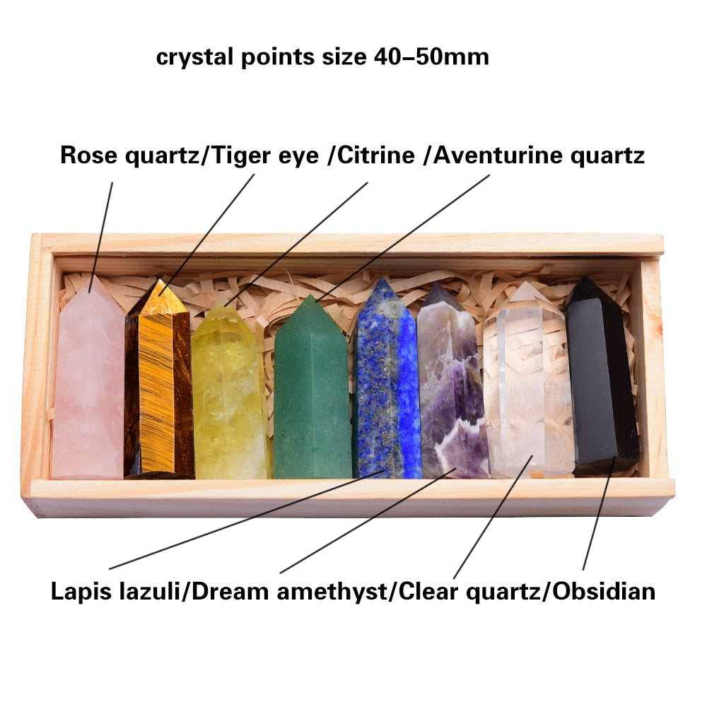 Wooden gifts Natural crystal Single Point Healing Crystal
