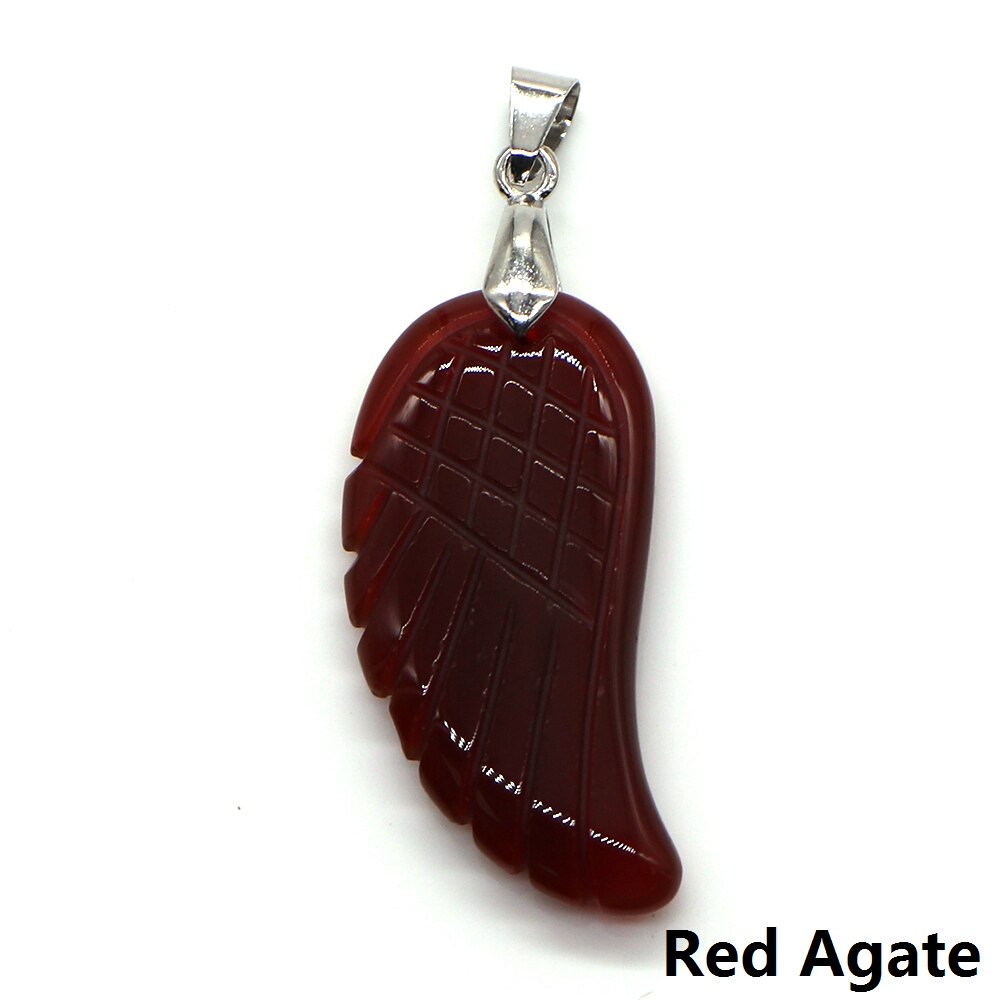 Angel Wing Pendants Natural Crystal Healing Gemstone