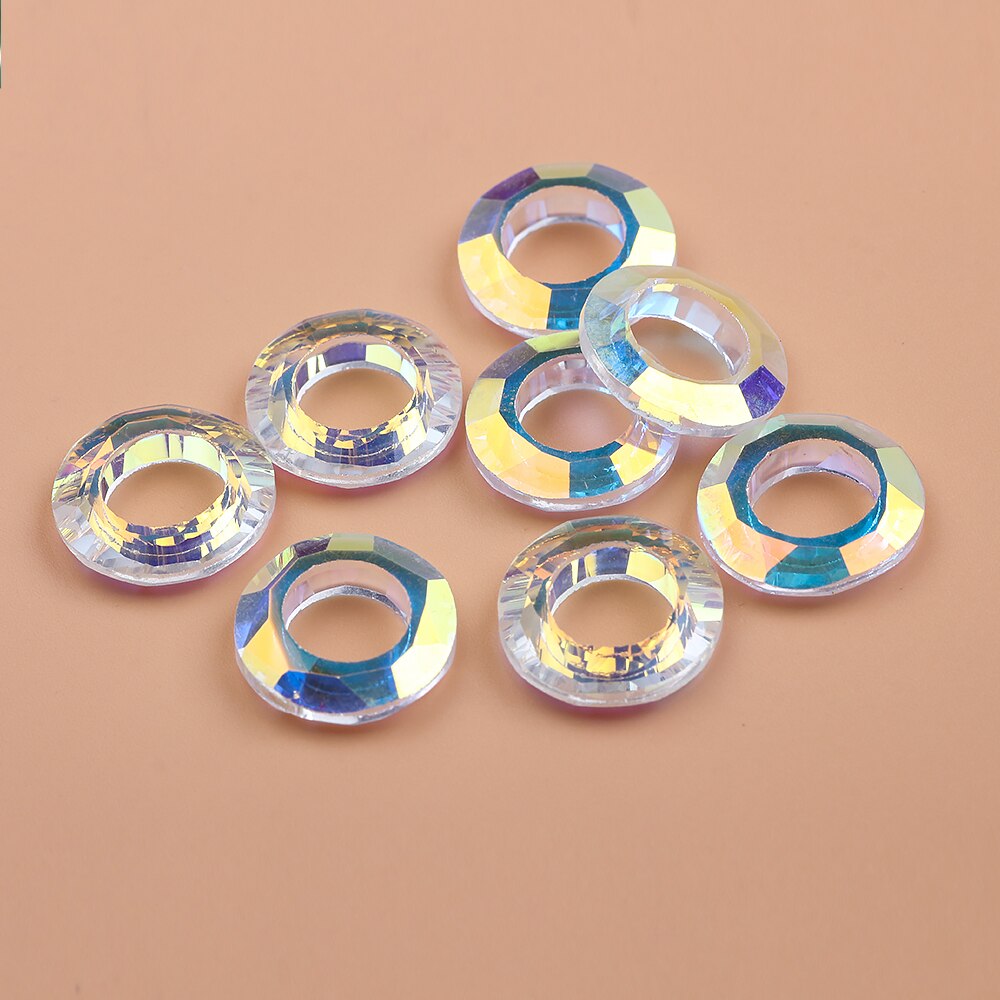 Shiny AB Angel Ring Crystal Bead Glass Round Beads