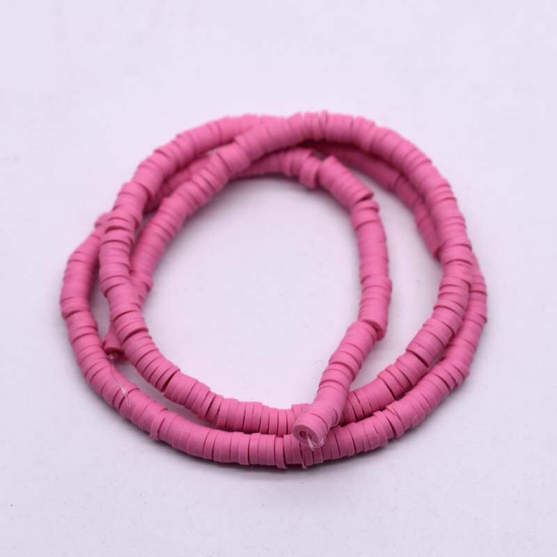 Flat Round Handmade Polymer Clay beads Chip Disk