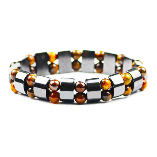 Tiger's Eye Hematite Charm Bracelets Men