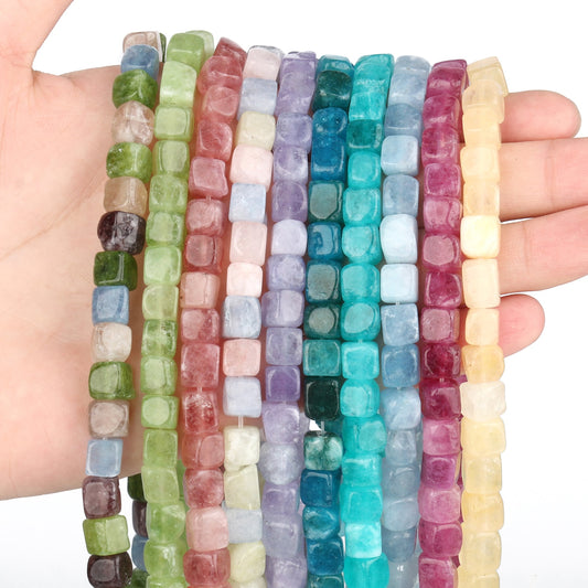 Natural Stone Square Beads Amazonite Amethyst