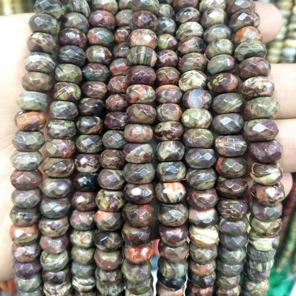 Natural Stone Faceted Rondelle Beads Jades Spacer