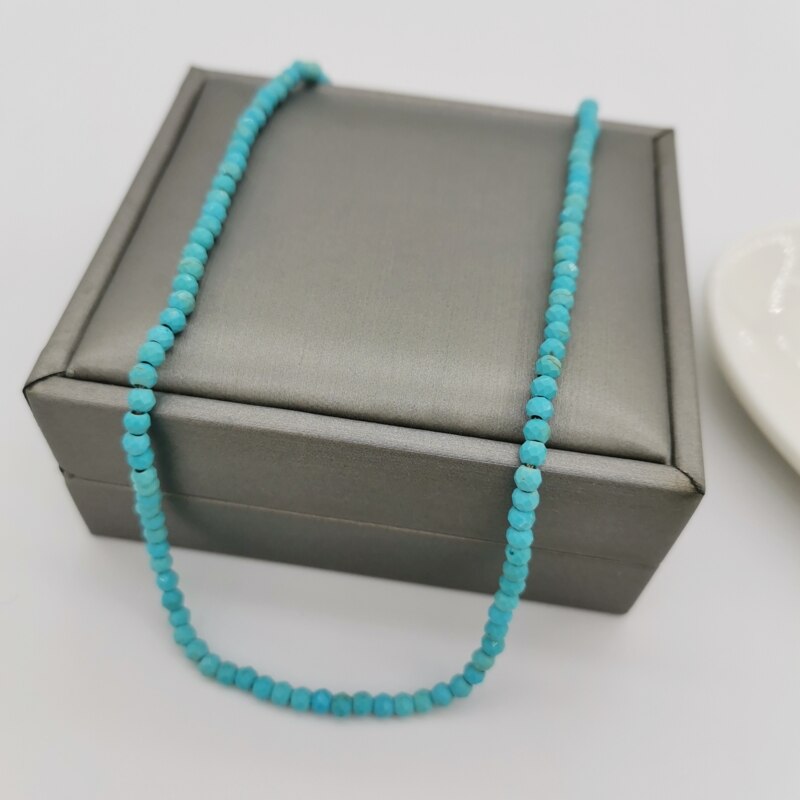 Faceted Turquoise Necklace Gemstones Natural Stones
