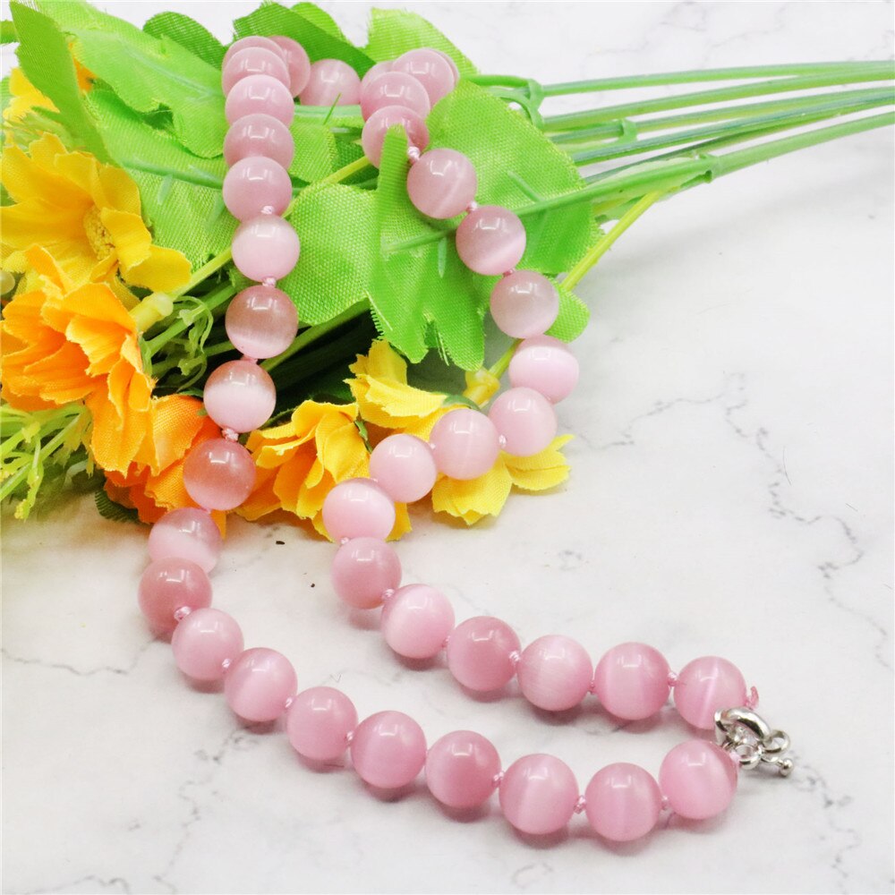 4 Colors Opal Round Necklace Beads Jewelry