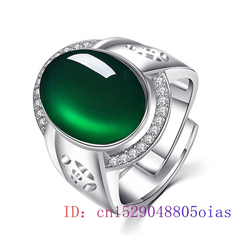 Green Jade Ring Zircon Crystal Natural Jewelry