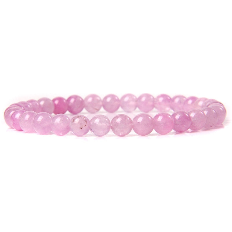 Pink Quartzs Bead Stretch Bracelet Purple Amethysts