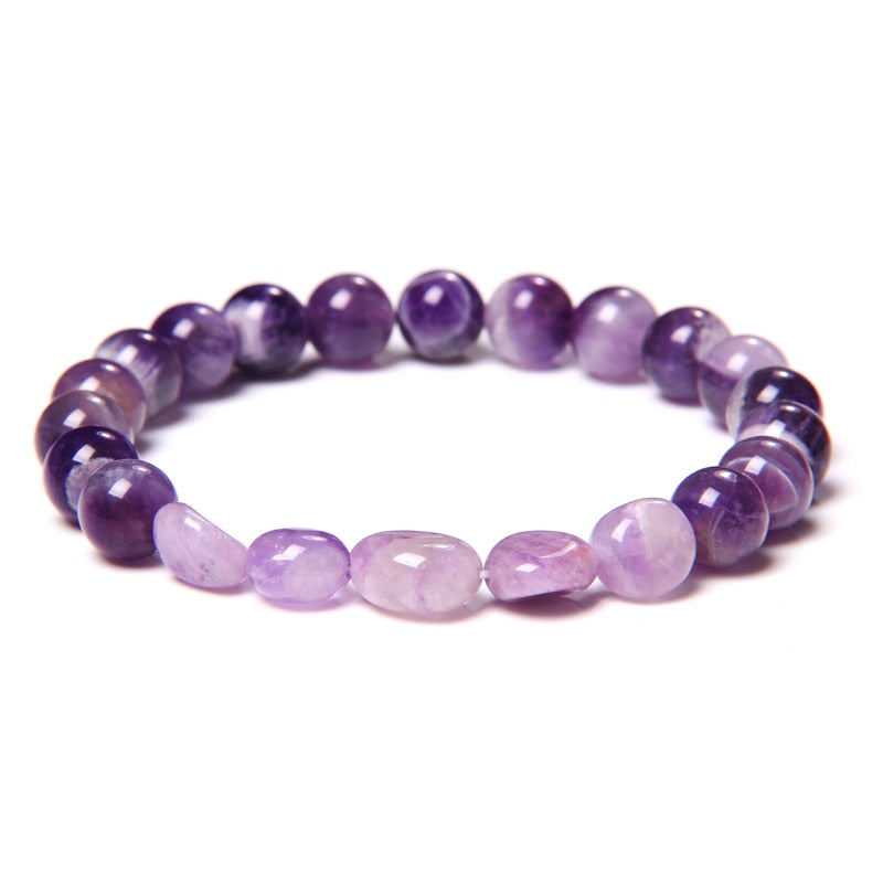 Natural Amethysts Bracelet Irregular Chip Natural Stone