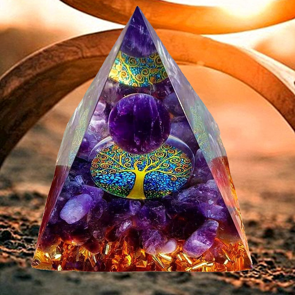 Orgonite Pyramid Crystals Natural Stone Orgone