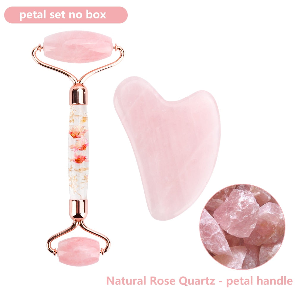 Natural Rose Quartz Jade Roller