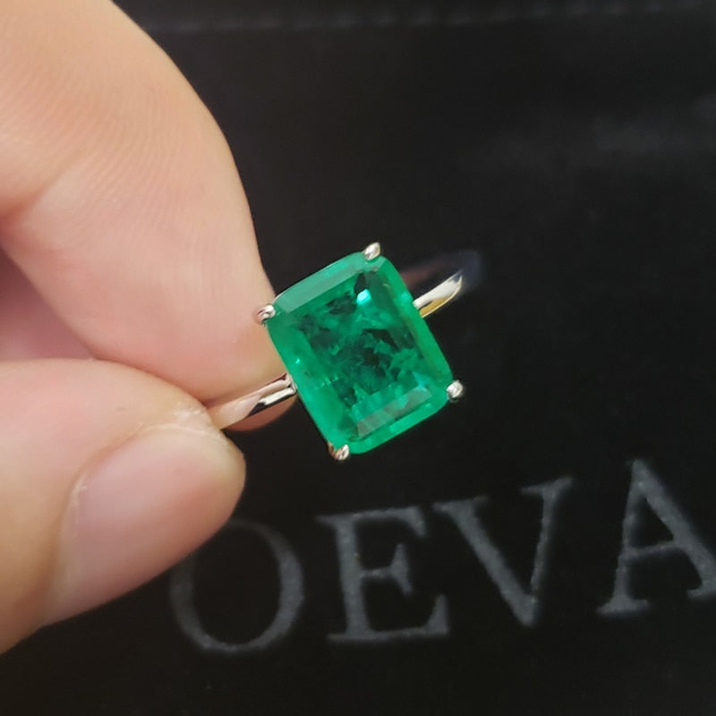 6 Carat Emerald High Carbon Diamond Rings