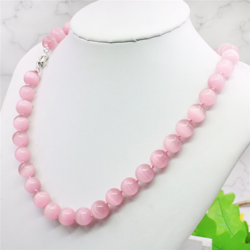 4 Colors Opal Round Necklace Beads Jewelry