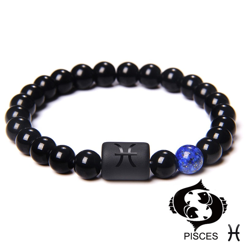 12 Constellation Zodiac Signs Beads Couples Bracelet