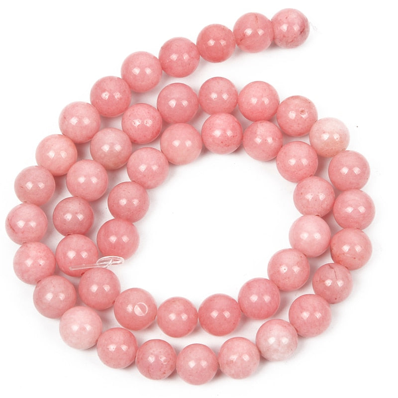 Natural Stone Beads Red Veins Chalcedony Jades