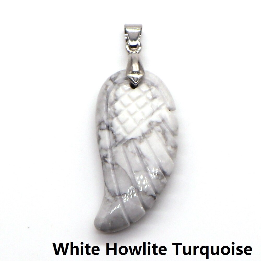 Angel Wing Pendants Natural Crystal Healing Gemstone