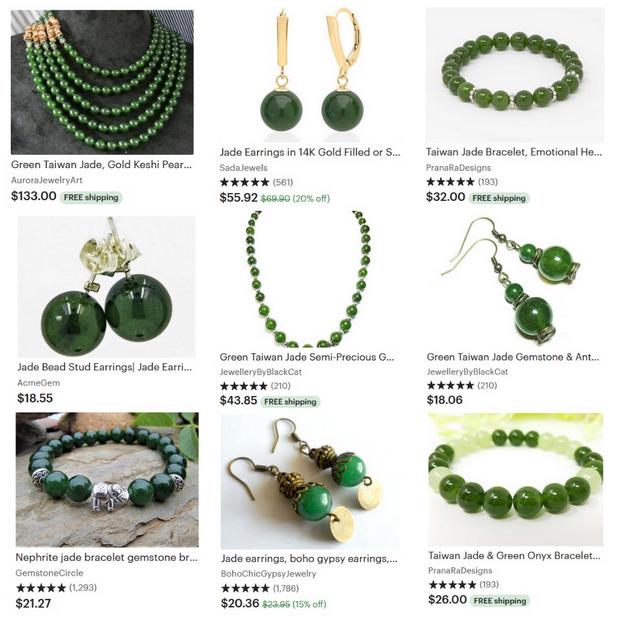 Natural Stone Green Taiwan Jades Round Bead