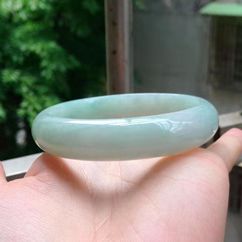 Genuine Natural Green Jade Bangle Bracelet