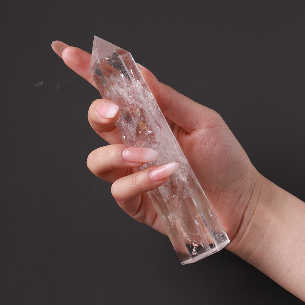 Big wand Natural Crystal Clear Quartz Transparency