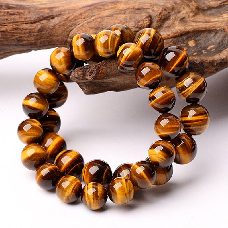 100% Real Natural Tiger Eyes Bracelet Men Women