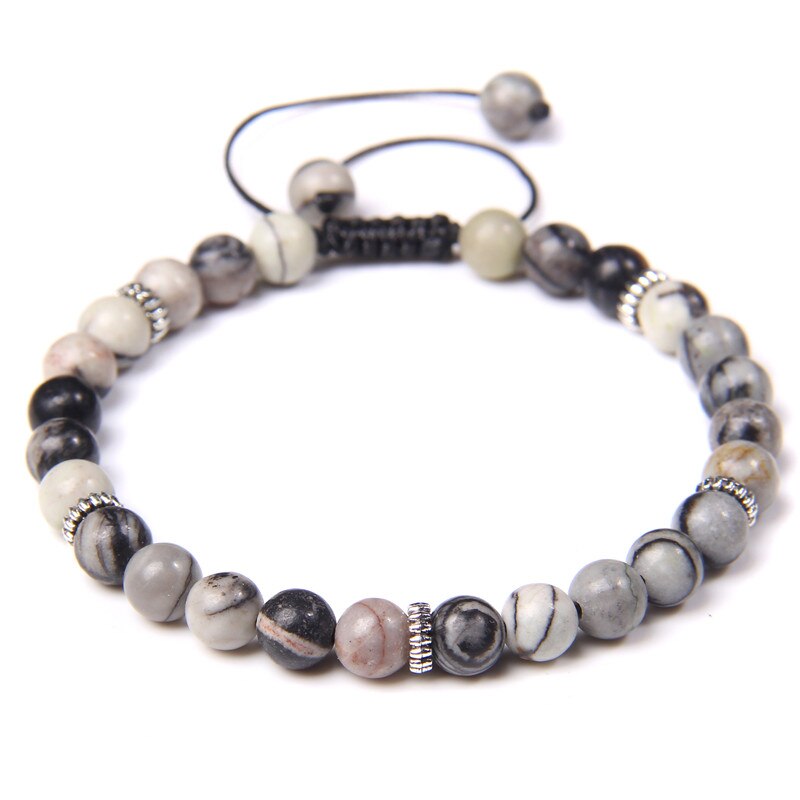 Natural Stone Beads Braided Chakra Bracelet