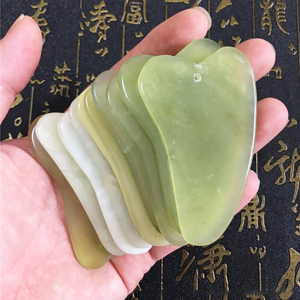 Natural Jade Stone Guasha Board Gouache Scraper