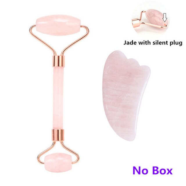 Rose Quartz Roller Facial Massager Powder Crystal