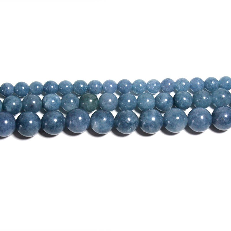 Dark Blue Chalcedony Jades Beads Loose Natural Stone