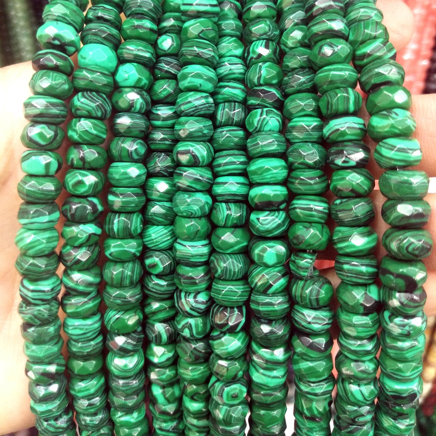 Natural Stone Faceted Rondelle Beads Jades Spacer