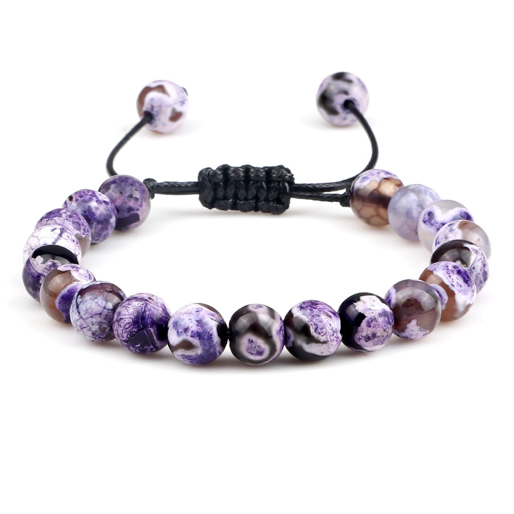 Fire Agates Onyx Beads Bracelet Bangles Healing Stone